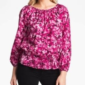 Wildflower Print Peasant Blouse*